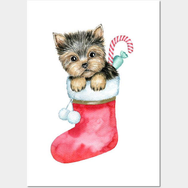 Funny Christmas Dog Wall Art by Simple Wishes Art